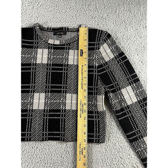 Love Tree Sweater Women Large Cropped Tartan Plaid Long Sleeve y2k Academia - Picture 5 of 7